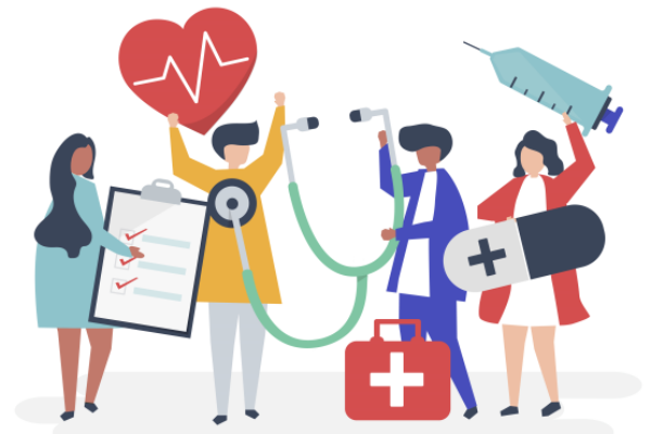 Equipe médicale pluridisciplinaire qui effectue les bilans gérontologiques en EHPAD